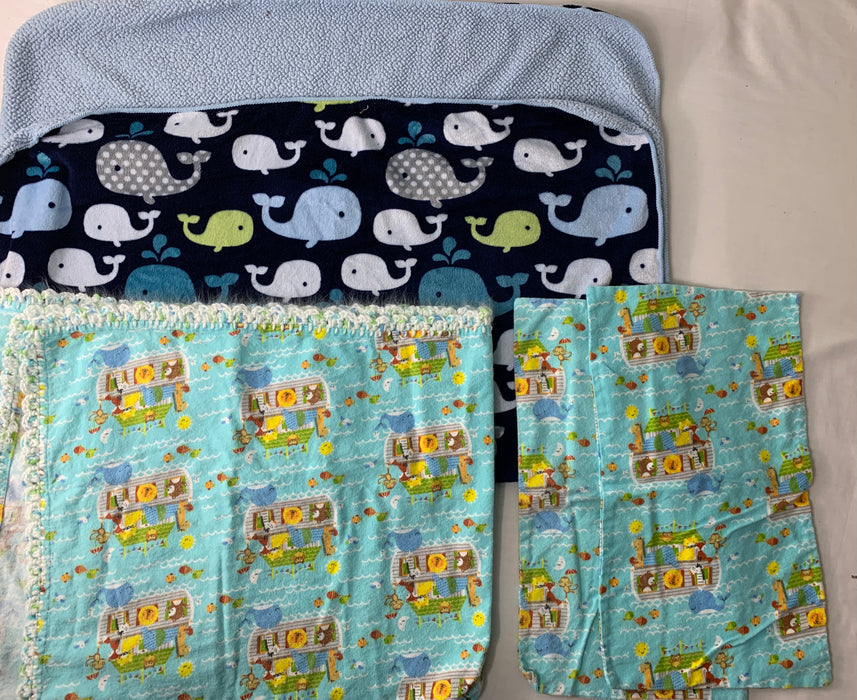 Bundle Baby Crib Blankets and Burp Bags