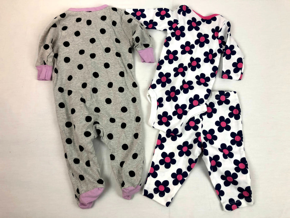 3 Piece Gerber Sleeper and Outfit Bundle Size 0-3m
