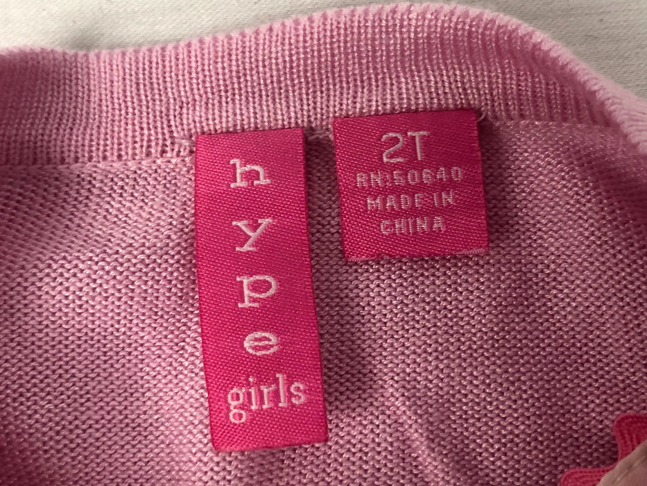 2 Piece Bonnie Jean and Hype Girls Pink Dress and Sweater Set Size 2T