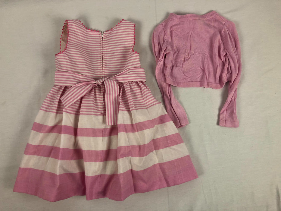 2 Piece Bonnie Jean and Hype Girls Pink Dress and Sweater Set Size 2T