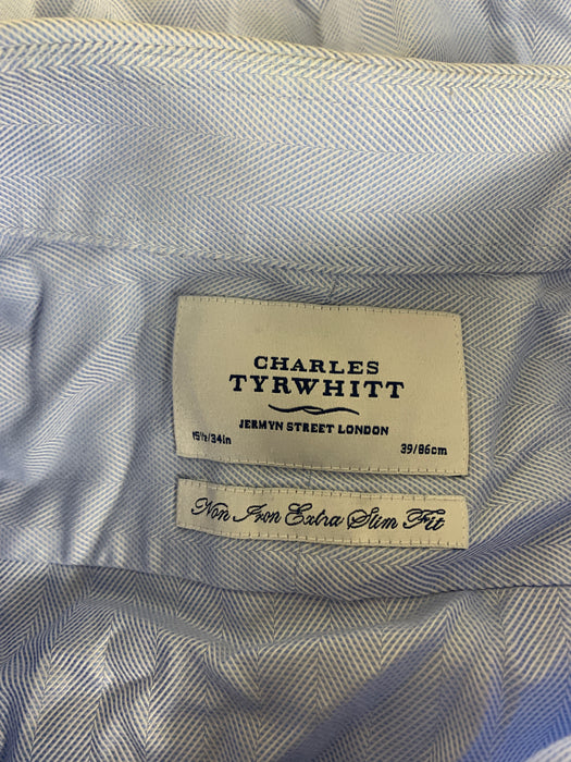 Charles Tyrwhitt Button Down Shirt Size 15.5/34