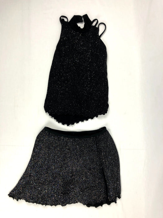 2 Piece Black Sparkly Outfit Size 7/8