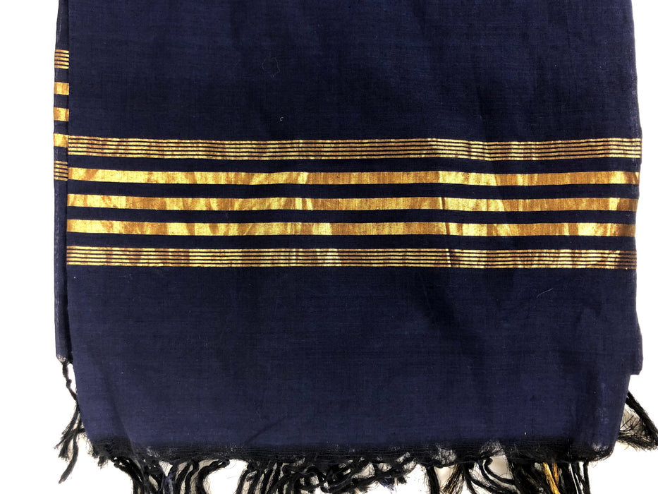 Navy Blue and Gold Scarf