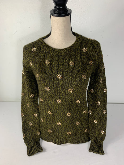 Banana Republic Beaded Floral Sweater Size Small