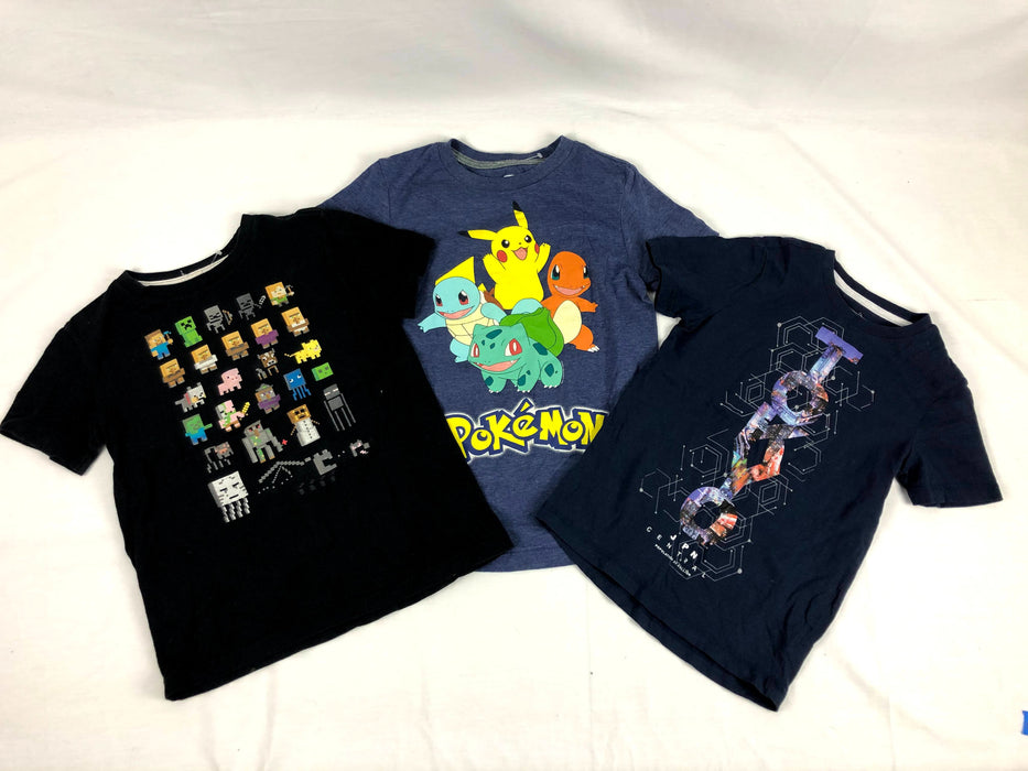 3 Piece Old Navy Pokemon, Minecraft and Tokyo T-Shirt Bundle Size 6/7
