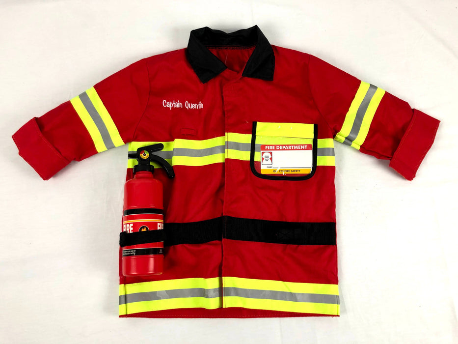 Fire Chief Costume with Fire Extinguisher Size 3T-6