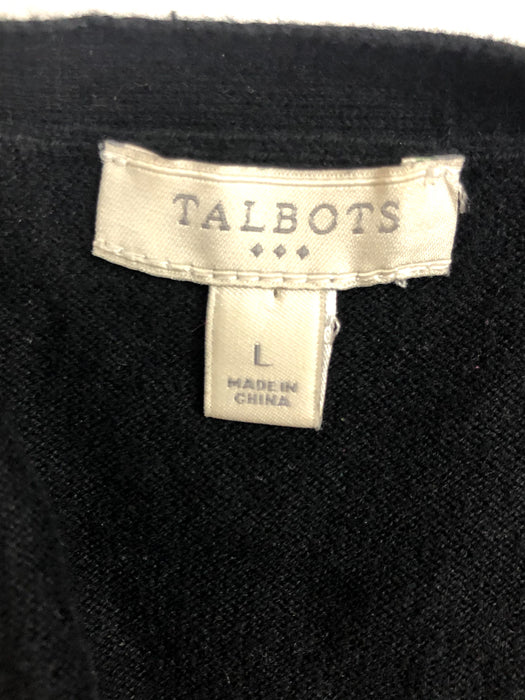 Talbots Black Cardigan Size L
