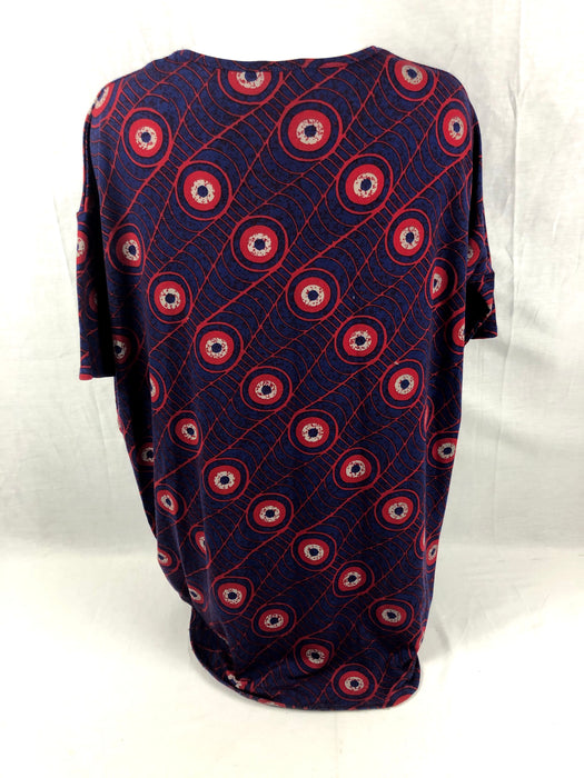 Blue and Red Blouse Size S