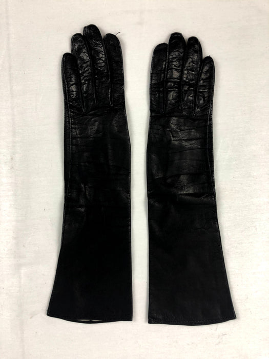 Like New Black Long Opera Gloves Size 6.5