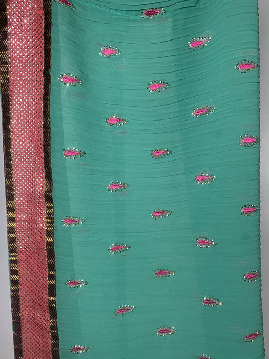 Upcycled 2pc Sari Handmade Curtains 84x44
