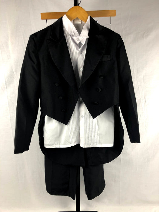 3 Piece Black Suit with White Shirt Size 12