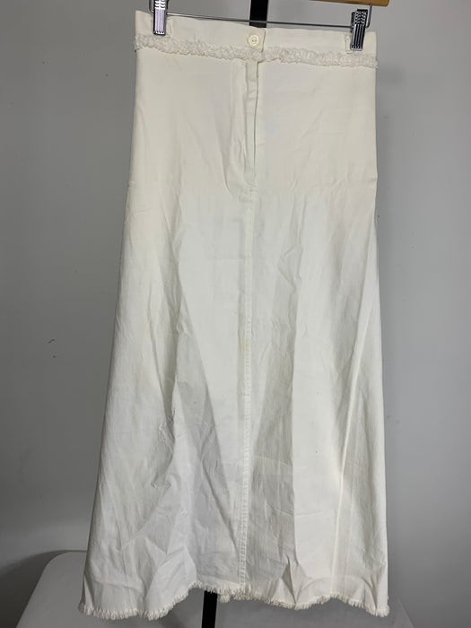 White Denim Skirt Size XL