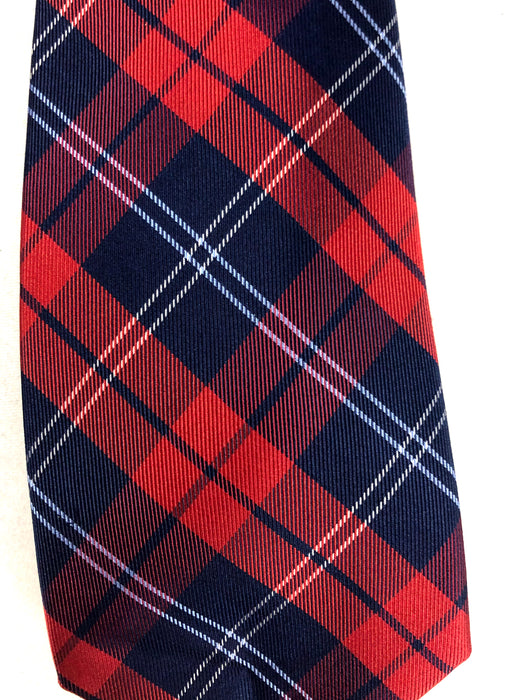 Tommy Hilfiger Red and Blue Plaid Tie
