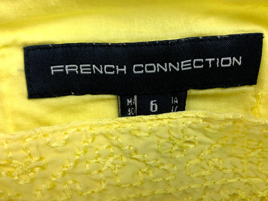 French Connection Cotton Yellow Dress Size 6