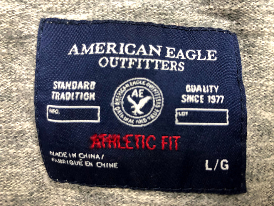 American Eagle Outfitters Grey Cotton Shirt Size L