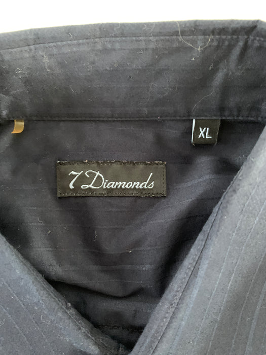 7 Diamonds Mens Fun Design Shirt Size XL