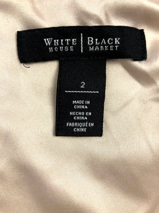 White House Black Market Lace Top Size 2