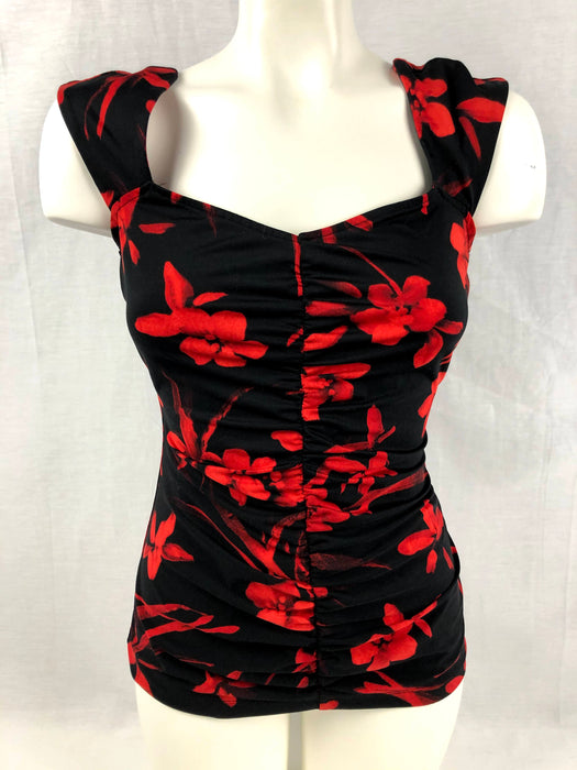 Guess Black and Red Top Size M