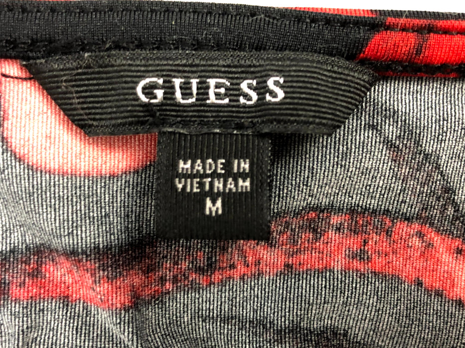 Guess Black and Red Top Size M