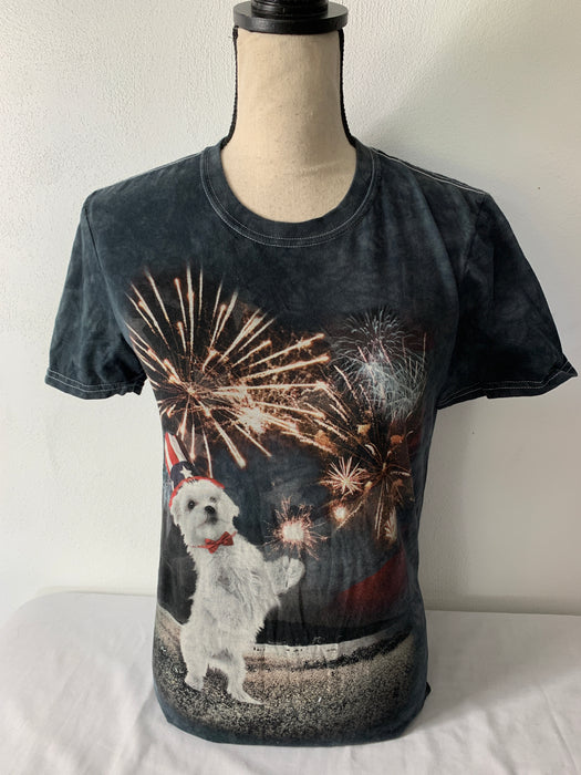 Puppy 4th of July Shirt Size Small