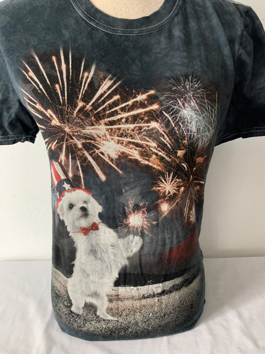 Puppy 4th of July Shirt Size Small