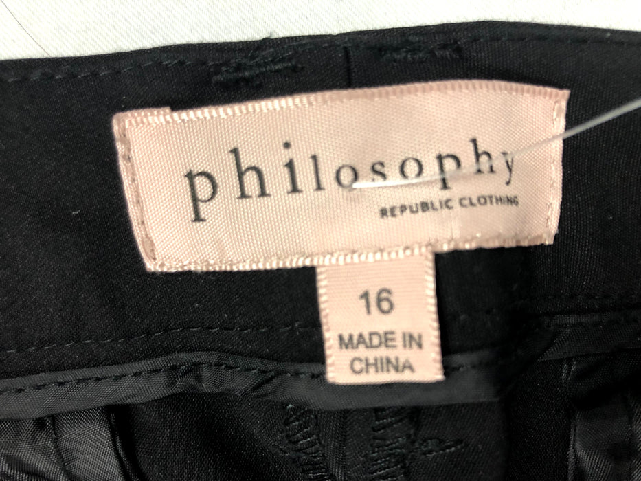 Philosophy Republic Clothing Black Pants Size 16