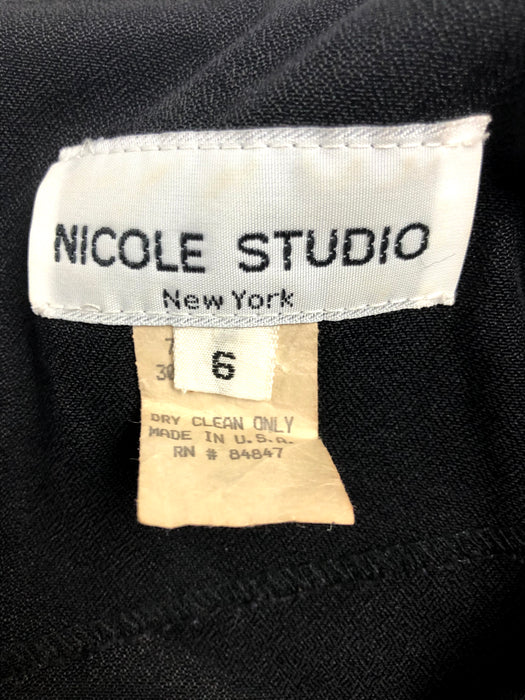 Vintage Nicole Studio NY Black Dress Size 6
