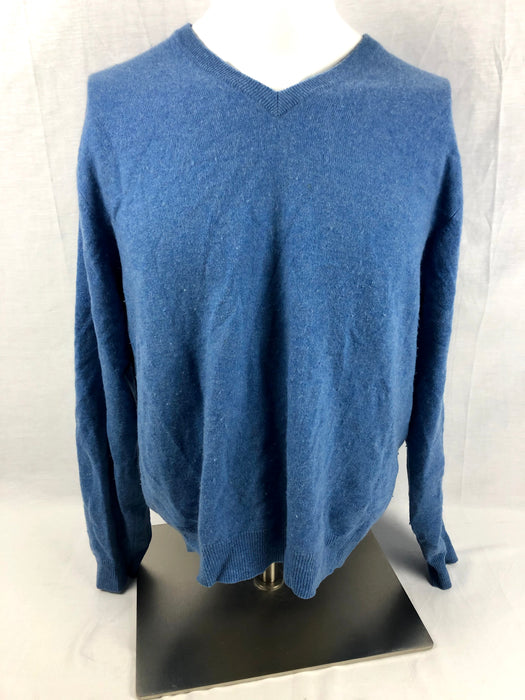 Club Room Blue Cashmere Sweater Size XL