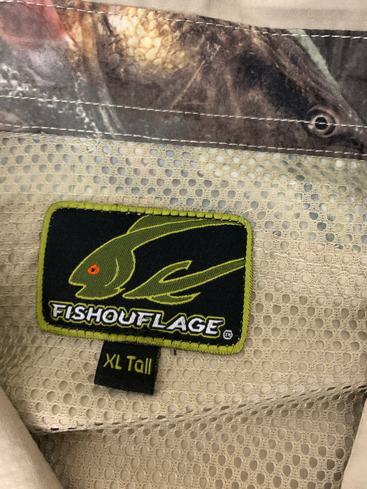 Fishouflage Mens Shirt Size XL Tall
