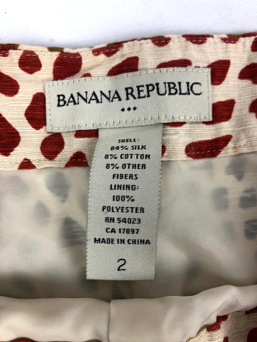 Banana Republic Silk Blend Skirt Size 2