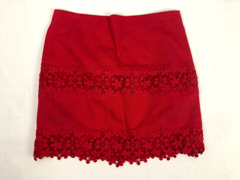 J. Crew Red Skirt Size 2