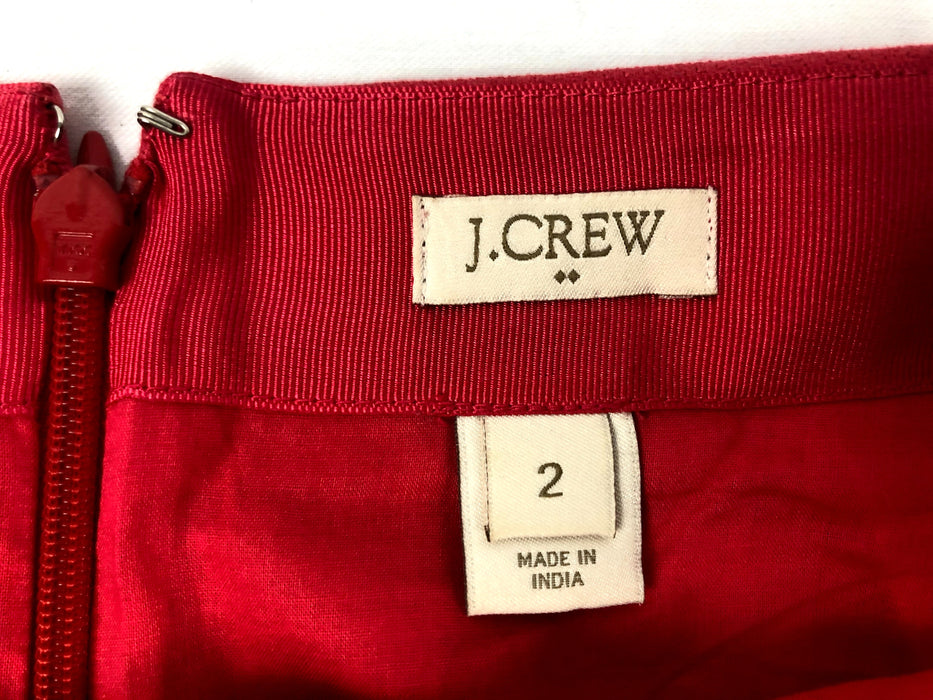 J. Crew Red Skirt Size 2