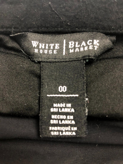 White House Black Market Black and White Striped Dress Size 00