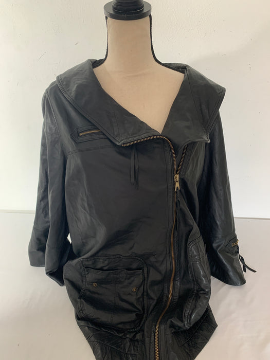 Hayden-Harnett Leather Jacket Size Large