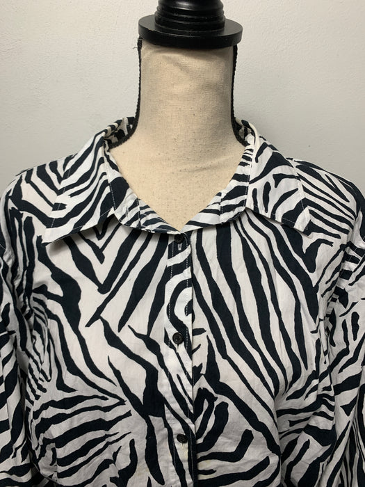 Chaps Zebra Print Dress Size 3X