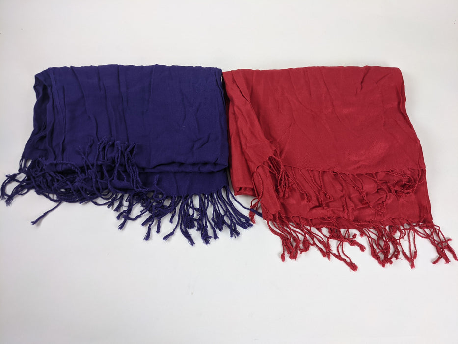 Red and Blue Pashmina Scarves