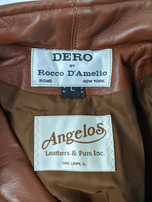 DERO by Rocco D'Amelio Women's Leather Coat Size L