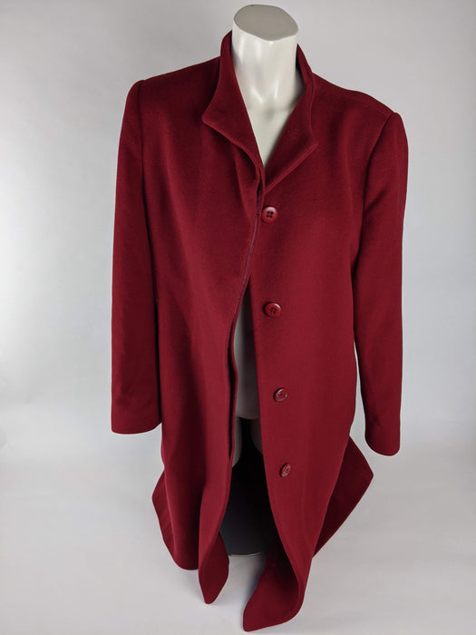 Vintage Women's Red Pea Coat Size 12