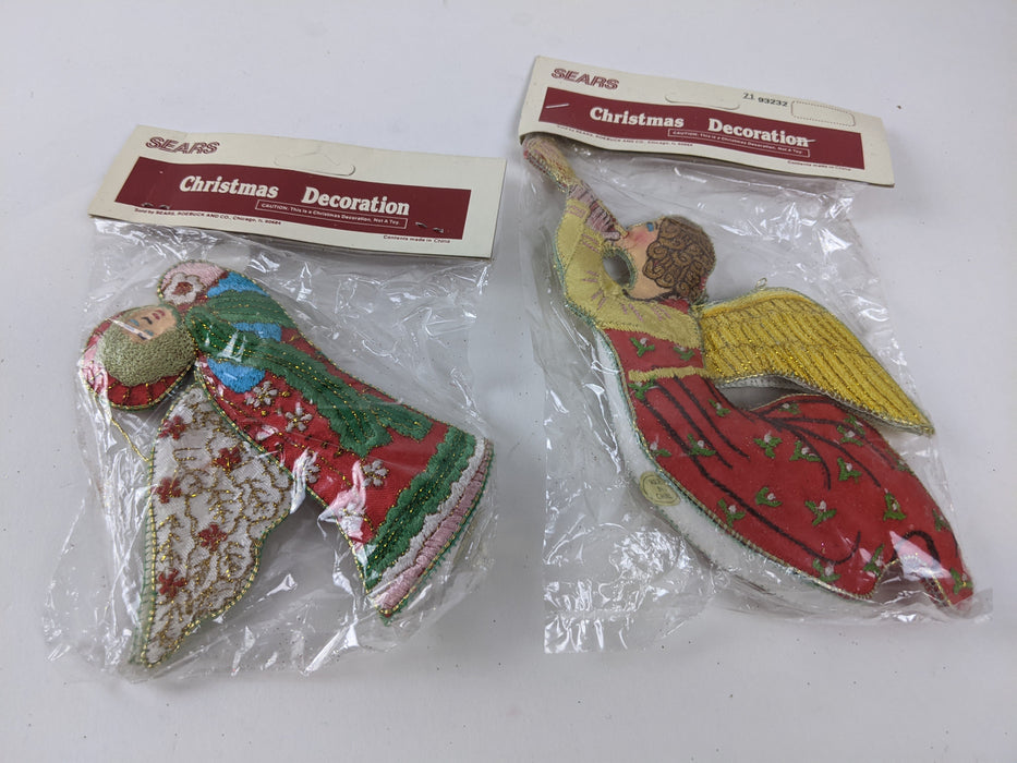2 pc. Bundle Vintage SEARS Angel Ornaments