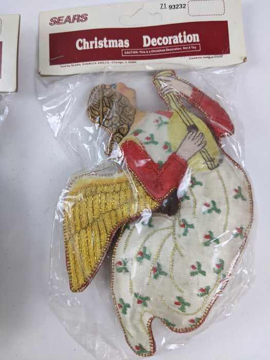 2 pc. Bundle Vintage SEARS Angel Ornaments