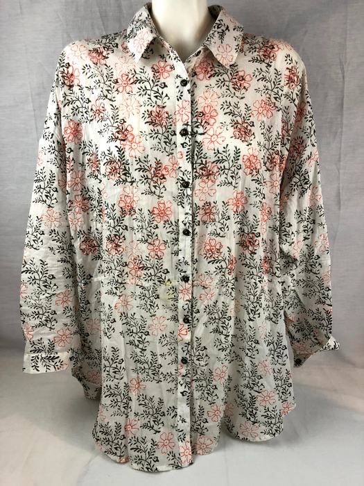 New with tags Womens Anthropologie Button Down Shirt Size 1X