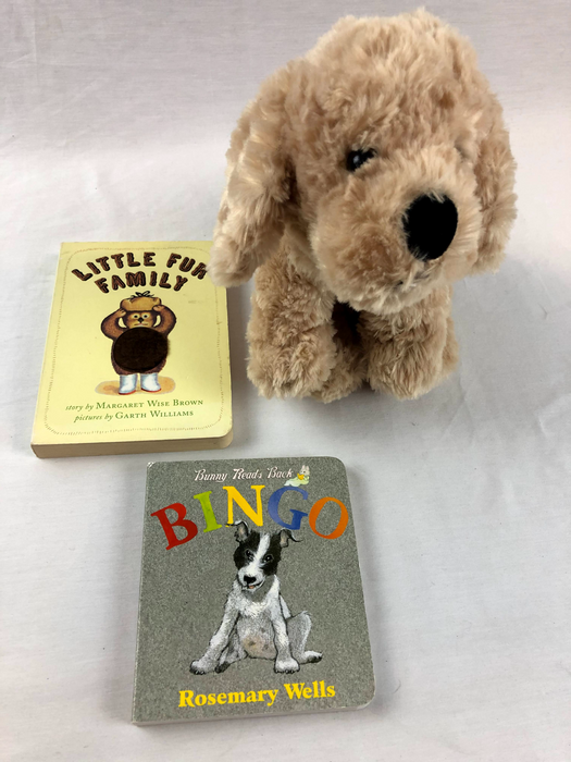 Plush toy and books bundle (3)