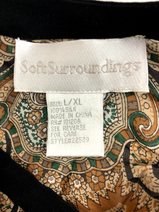 Womens Soft Surroundings Silk Poncho Size L / XL