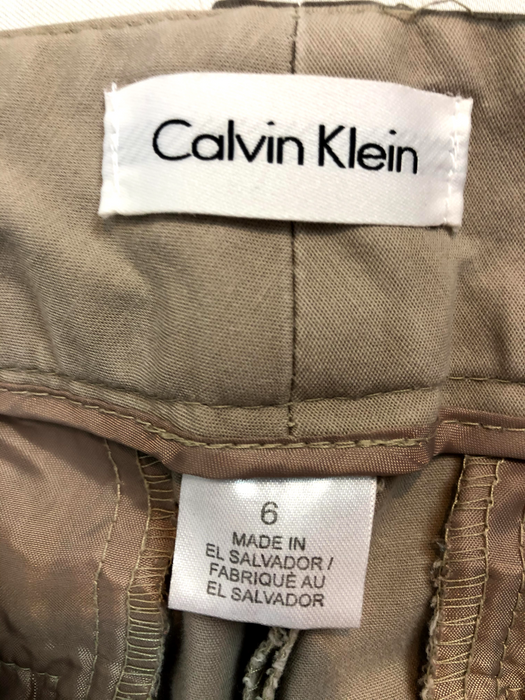Womens Calvin Klein Khaki Pants Size 6