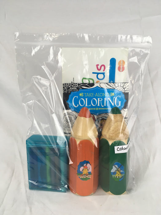 Coloring bundle! Crayons, colored pencils and coloring books