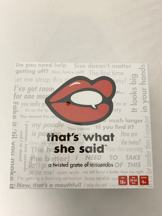 That’s what she said board game