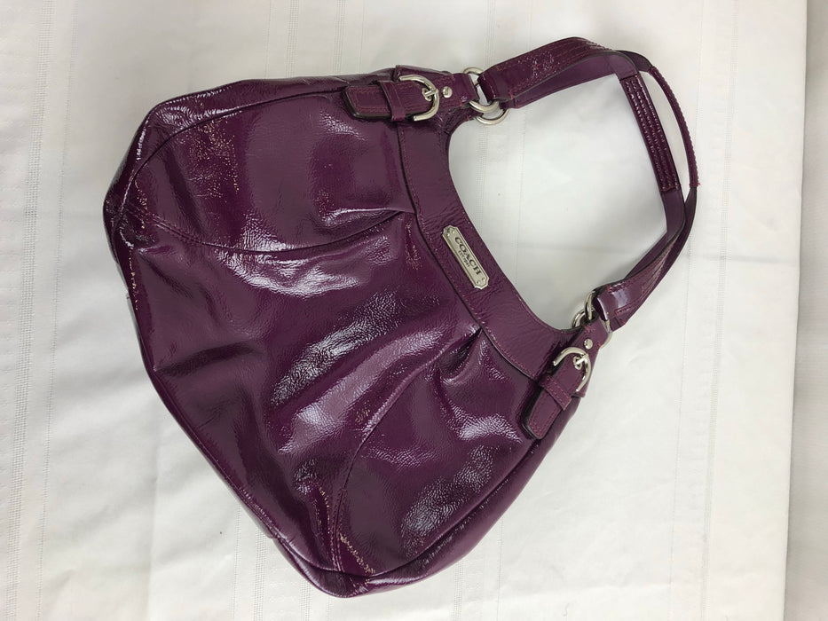 Coach purse Eggplant Purple Leather