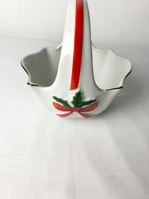 Christmas decorative bowl and ornaments