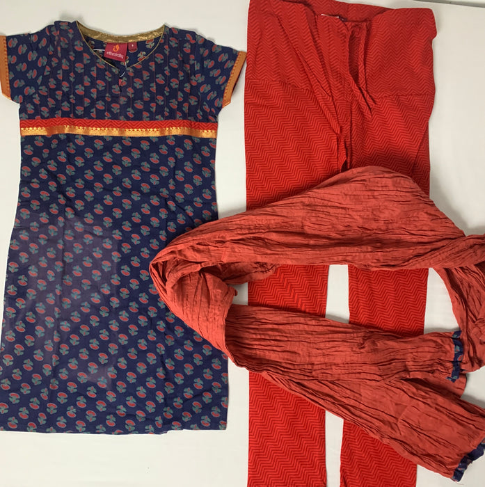 Indian girl shirt, scarf and skirt size 6