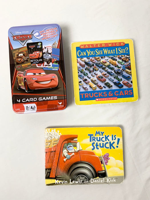 Bundle car themed books and games